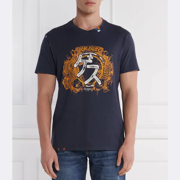 Японская футболка стандартного кроя ideog Guess, синий
Японская футболка стандартного кроя ideog Guess, синий