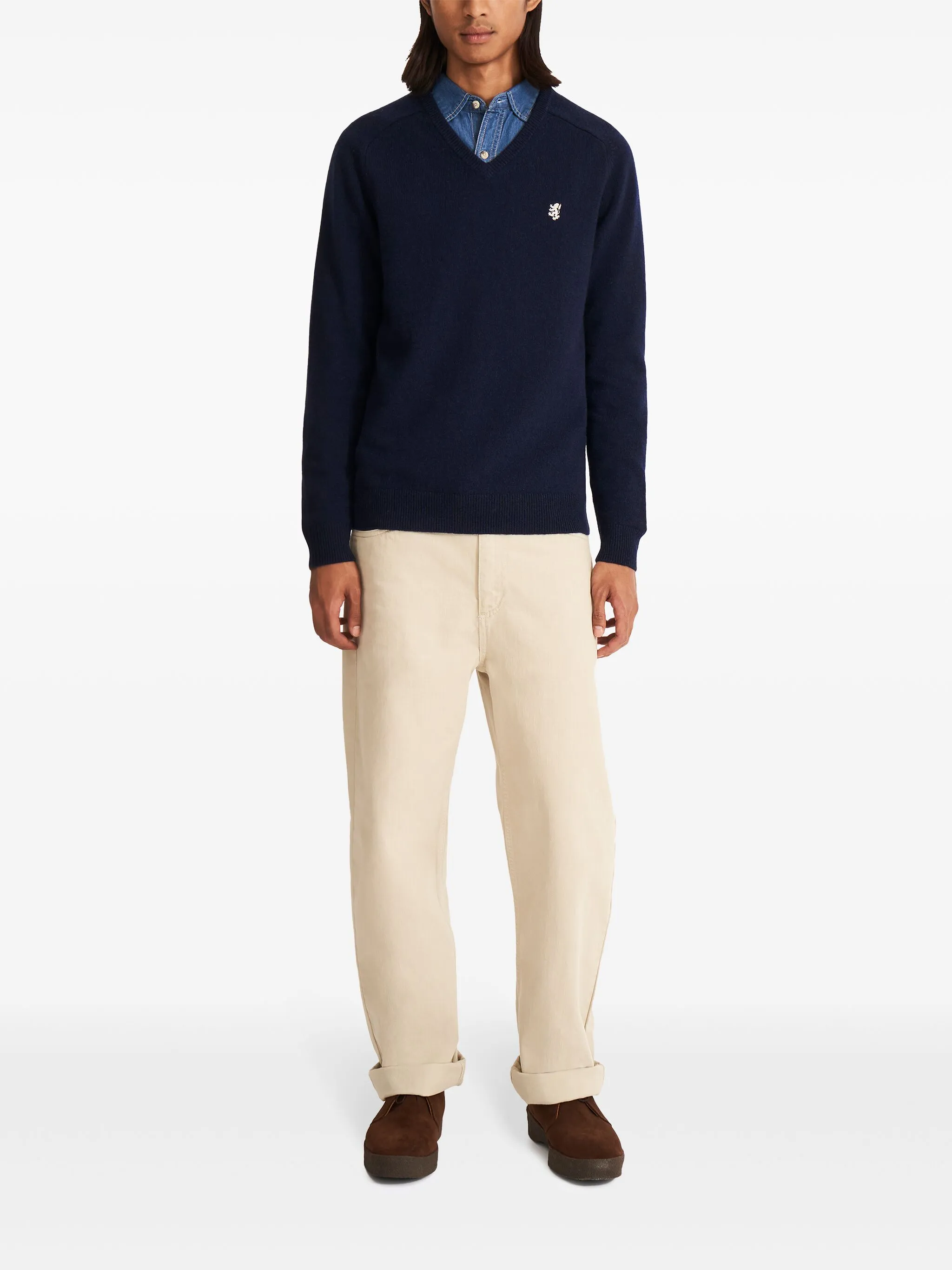 Шерстяной свитер с V-образным вырезом Pringle Of Scotland, синий
Шерстяной свитер с V-образным вырезом Pringle Of Scotland, синий