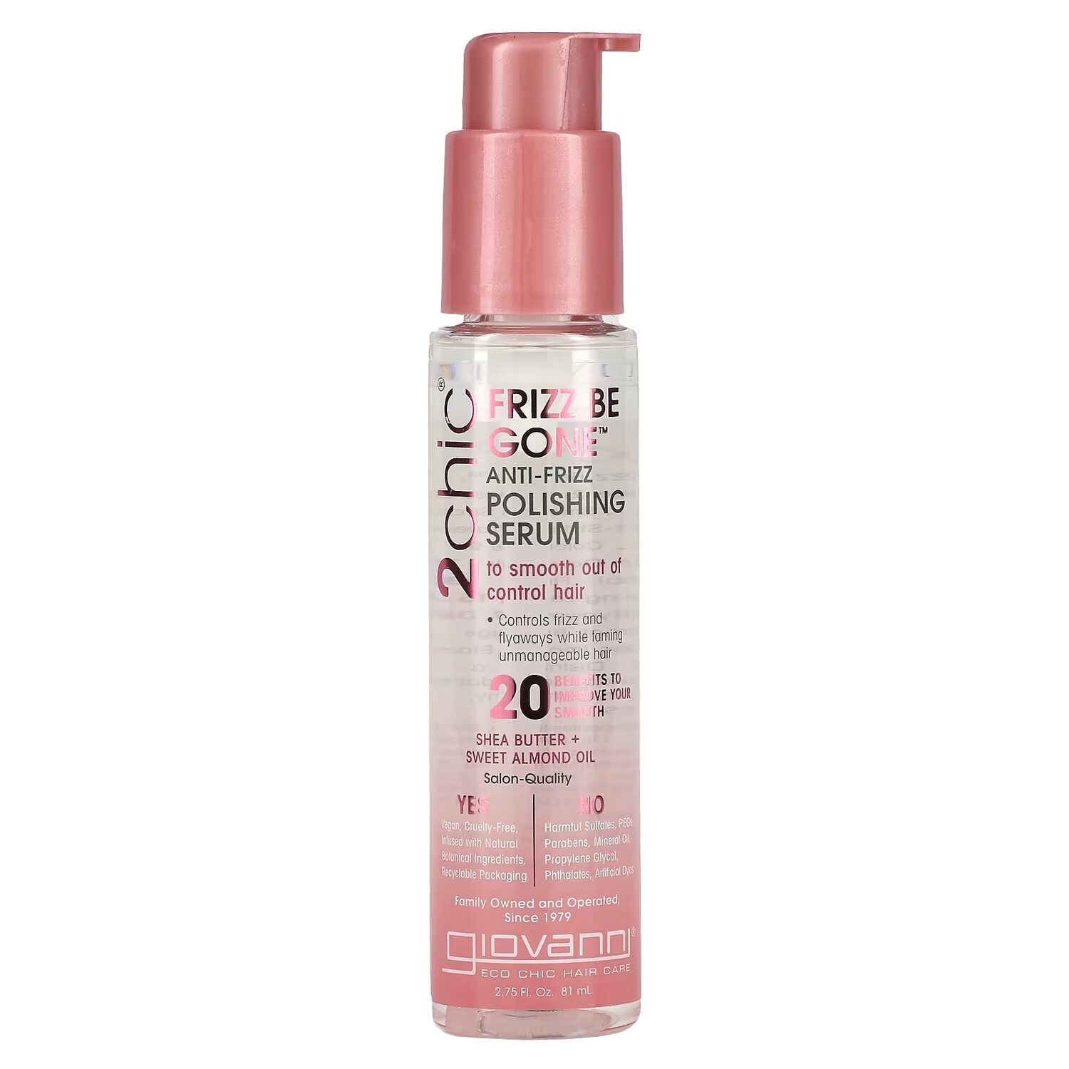 Полирующая сыворотка Giovanni 2chic Frizz Be Gone против вьющихся волос, 81 мл
Полирующая сыворотка Giovanni 2chic Frizz Be Gone против вьющихся волос, 81 мл