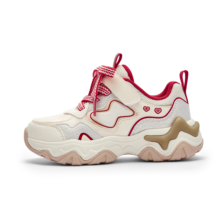 Нескользящие и дышащие низкие детские кроссовки для бега BALABALA, белый/красный 
Нескользящие и дышащие низкие детские кроссовки для бега BALABALA, белый/красный