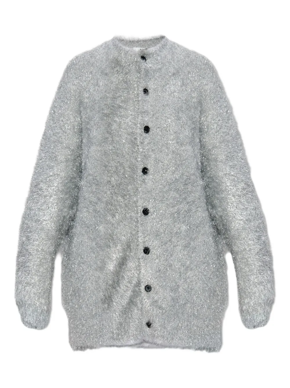 Кардиган из трикотажа с металлической нитью Noir Kei Ninomiya, серебристый
Кардиган из трикотажа с металлической нитью Noir Kei Ninomiya, серебристый