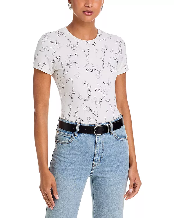 Футболка Ressi с короткими рукавами и принтом в виде выцветших цепочек, круглый вырез L'Agence, белый
Футболка Ressi с короткими рукавами и принтом в виде выцветших цепочек, круглый вырез L'Agence, белый