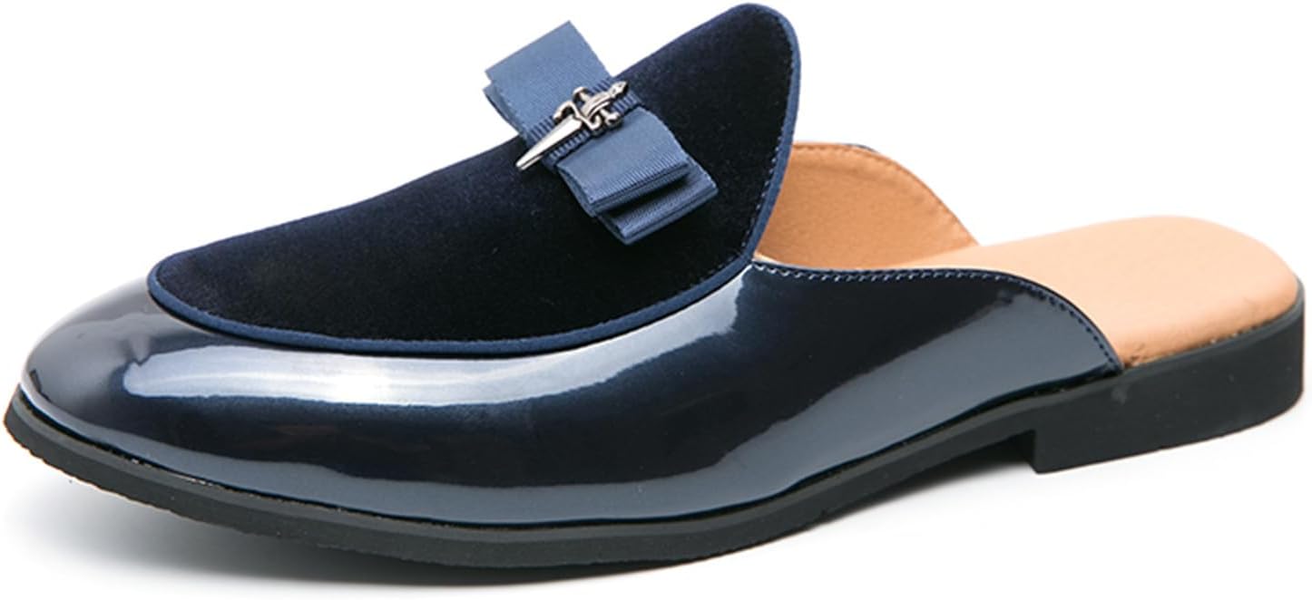 Мужские туфли с бантом из лакированной кожи, слипоны, балетки, стильные формальные беззадние лоферы, шлепанцы, повседневные полуботинки, сандалии Didopery, синий
Мужские туфли с бантом из лакированной кожи, слипоны, балетки, стильные формальные беззадние лоферы, шлепанцы, повседневные полуботинки, сандалии Didopery, синий