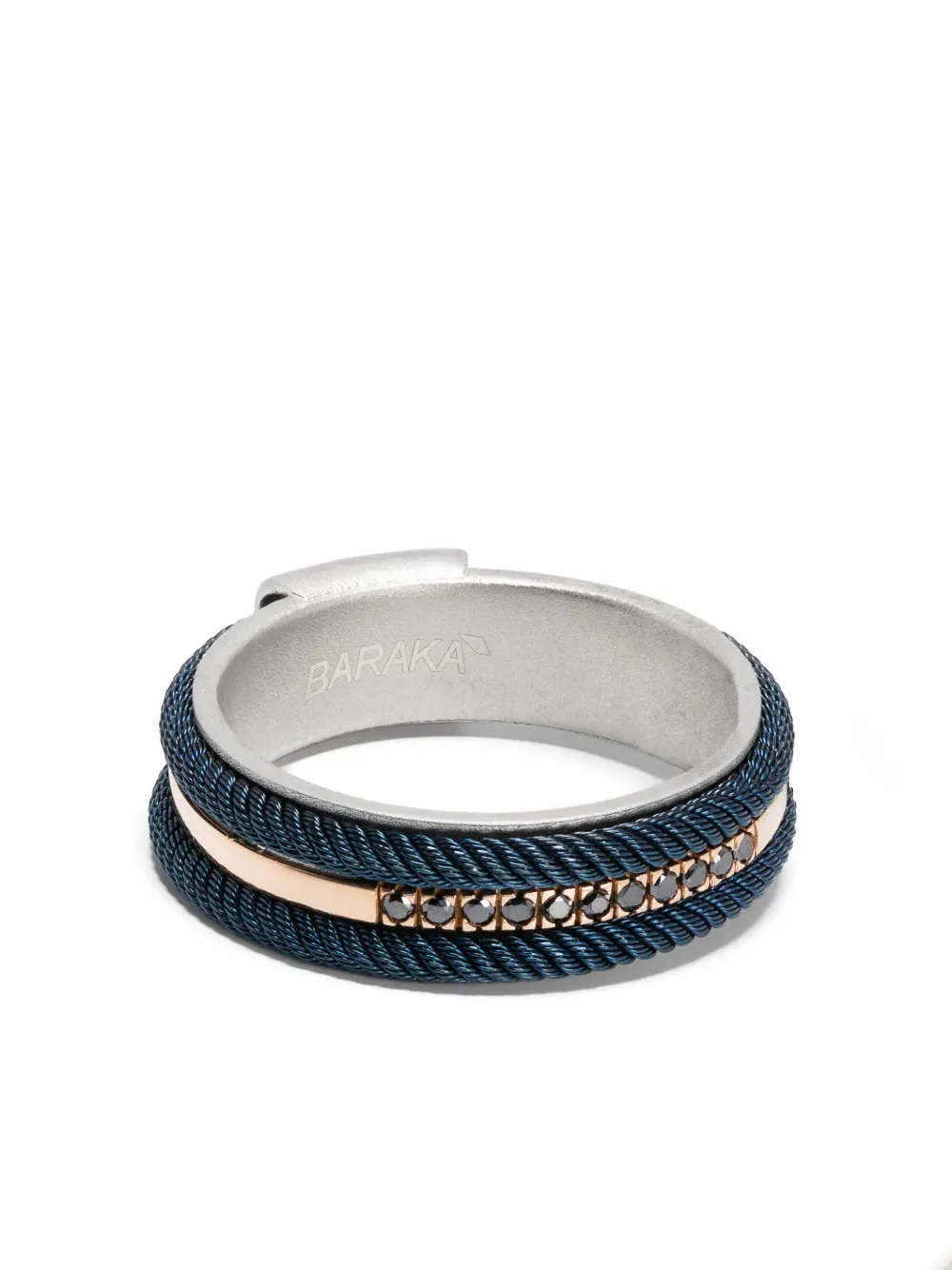 Кольцо из розового золота и серебра с бриллиантами Barakà, синий
Кольцо из розового золота и серебра с бриллиантами Barakà, синий