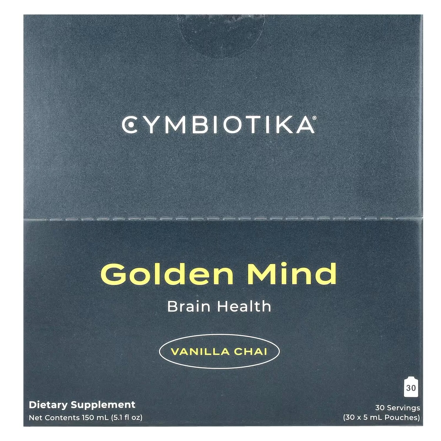 Golden Mind, Здоровье мозга, ванильный чай, 30 пакетиков по 5 мл каждый Cymbiotika
Golden Mind, Здоровье мозга, ванильный чай, 30 пакетиков по 5 мл каждый Cymbiotika