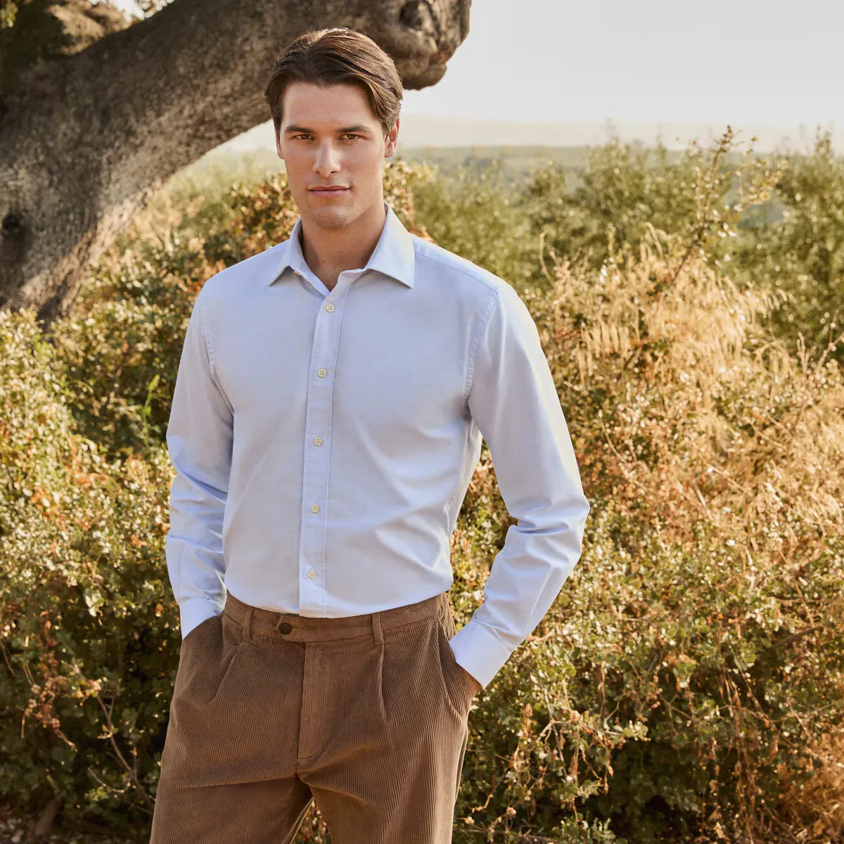 Мужская рубашка оксфорд Verhunt, синий 
Мужская рубашка оксфорд Verhunt, синий