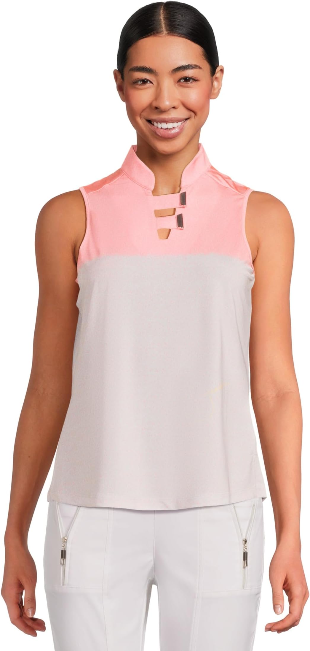 Женское поло без рукавов с принтом в горошек Jamie Sadock, Azalea Pink
Женское поло без рукавов с принтом в горошек Jamie Sadock, Azalea Pink