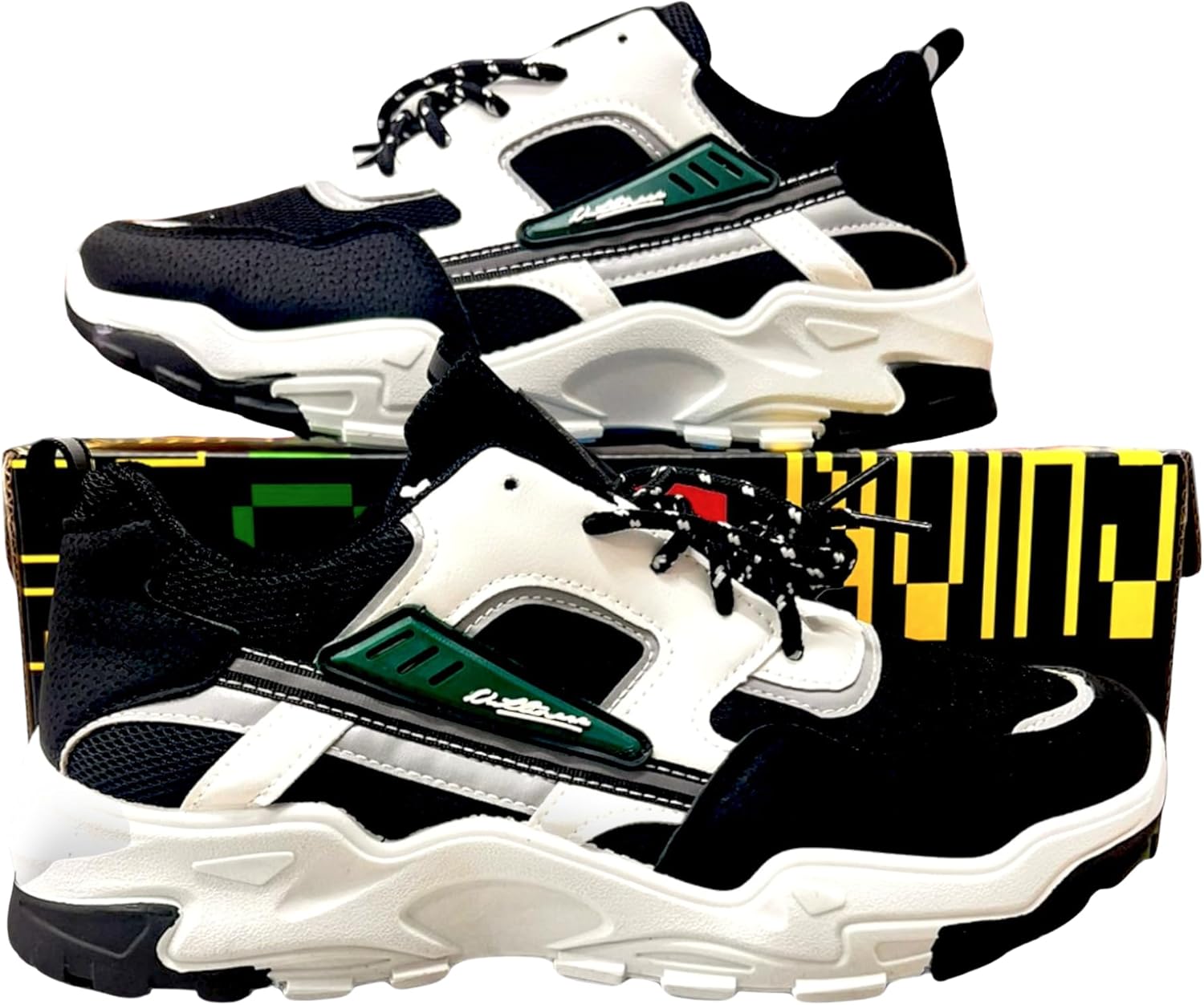 Мужские беговые кроссовки Fast Road Wave Stride - черные и белые спортивные кроссовки с волнообразной подошвой, противоскользящей ПВХ подошвой, легкие и дышащие, для занятий в зале и на улице, размеры US 6,5-10 Generic
Мужские беговые кроссовки Fast Road Wave Stride - черные и белые спортивные кроссовки с волнообразной подошвой, противоскользящей ПВХ подошвой, легкие и дышащие, для занятий в зале и на улице, размеры US 6,5-10 Generic