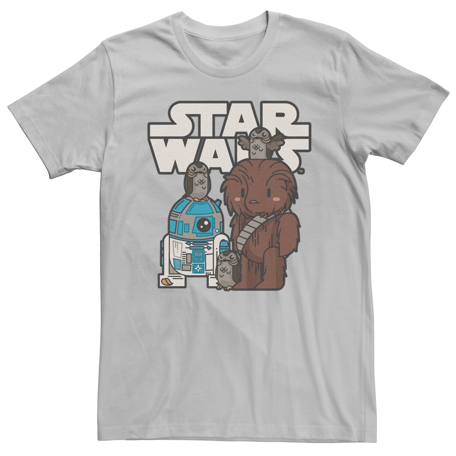 Мужская футболка с логотипом из мультфильма «Звездные войны» R2-D2 Chewbacca Porg Licensed Character
Мужская футболка с логотипом из мультфильма «Звездные войны» R2-D2 Chewbacca Porg Licensed Character