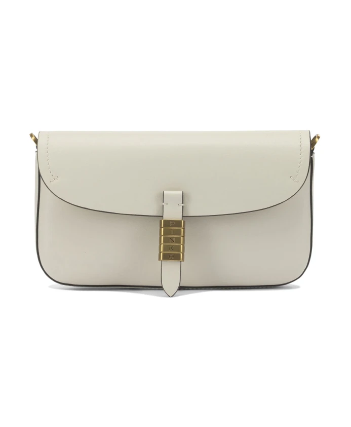 Белая кожаная сумка через плечо Pinko, белый
Белая кожаная сумка через плечо Pinko, белый