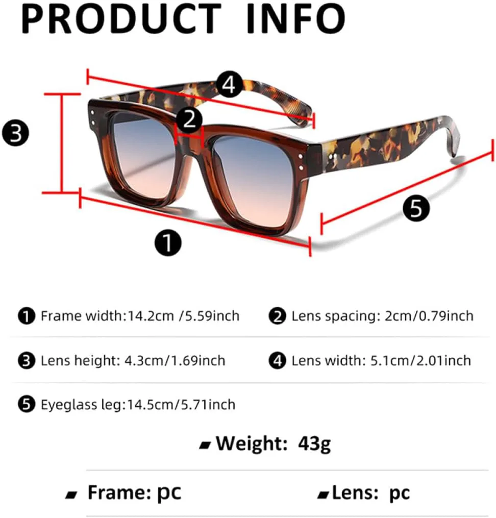 Мужские солнцезащитные очки с заклепками, защита от УФ-излучения UV400, ретро-градиентные, женские модные солнцезащитные очки TYUVIVO, Black Pattern Gray
Мужские солнцезащитные очки с заклепками, защита от УФ-излучения UV400, ретро-градиентные, женские модные солнцезащитные очки TYUVIVO, Black Pattern Gray