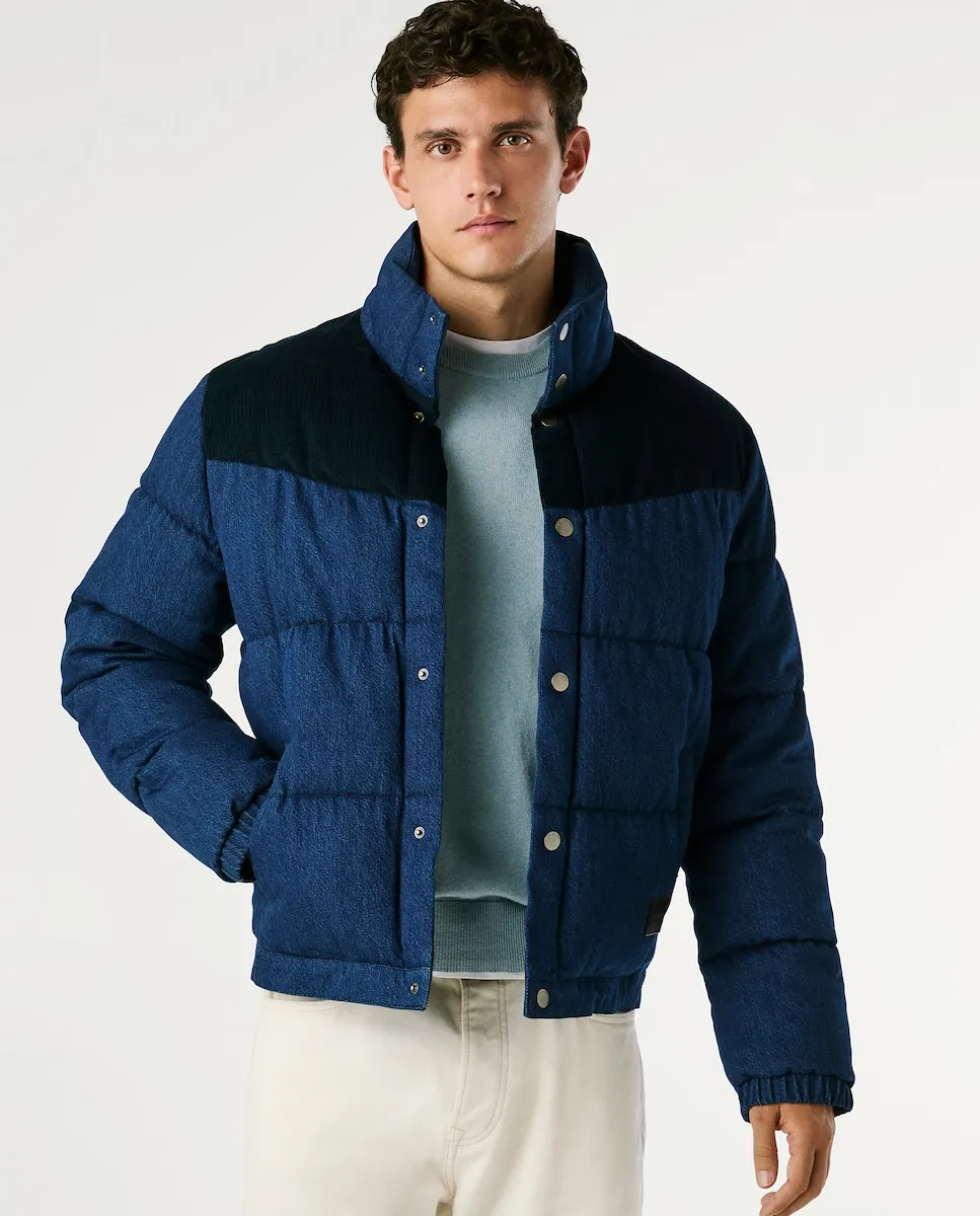 Мужской пуховик с стеганой джинсовой тканью Pepe Jeans, синий/черный
Мужской пуховик с стеганой джинсовой тканью Pepe Jeans, синий/черный