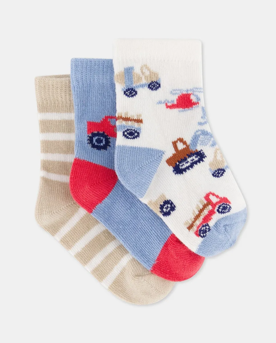 Набор из 3 пар носков с детским фантазийным рисунком для мальчика Cotton Juice, мультиколор
Набор из 3 пар носков с детским фантазийным рисунком для мальчика Cotton Juice, мультиколор