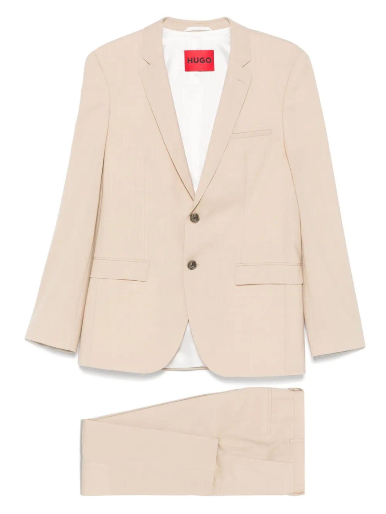 Костюм с однобортным пиджаком HUGO, нейтральный 
Костюм с однобортным пиджаком HUGO, нейтральный