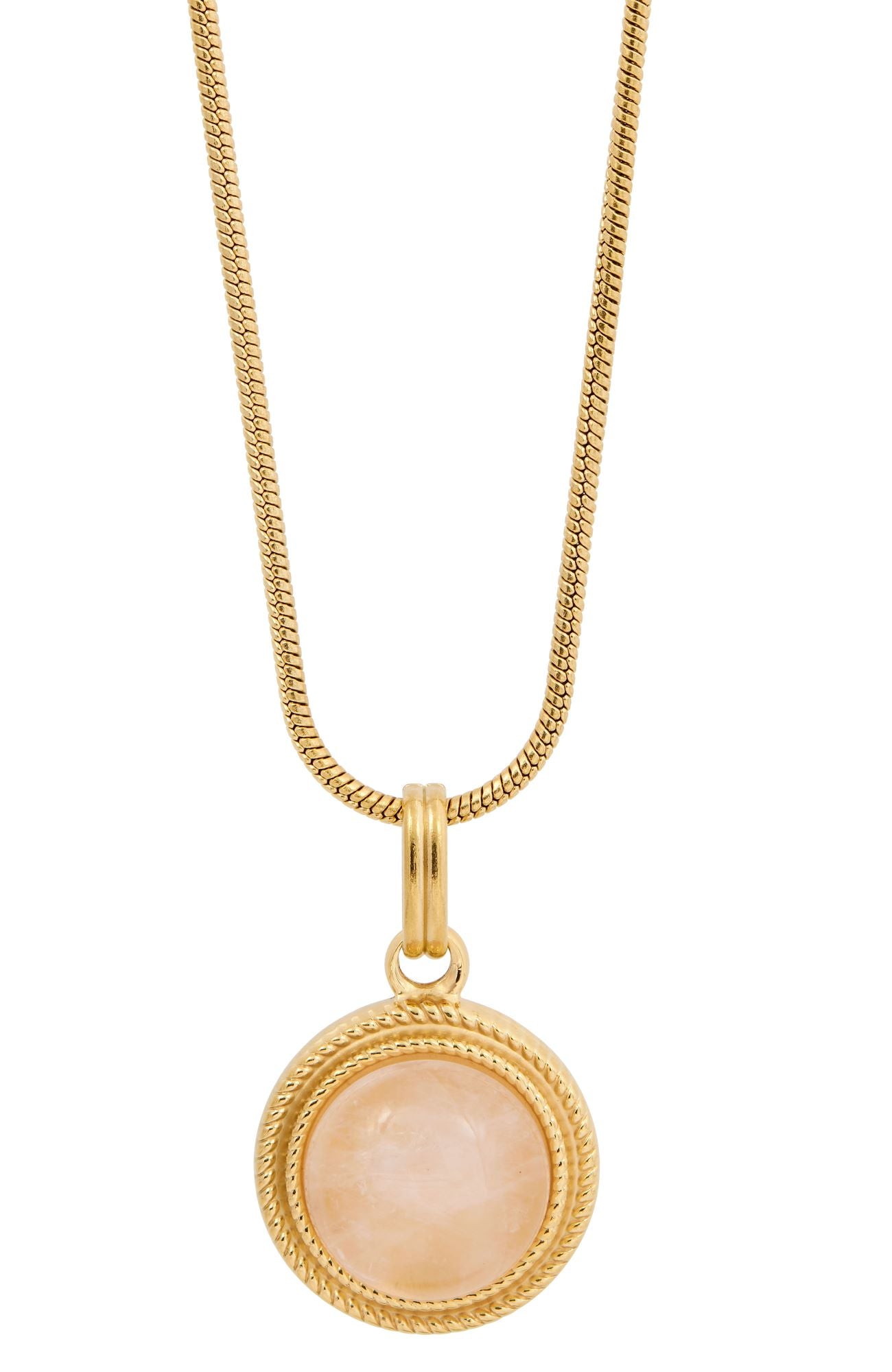 Позолоченный круглый кулон из розового кварца со змеиной цепочкой Savvy Cie Jewels, желто-розовый
Позолоченный круглый кулон из розового кварца со змеиной цепочкой Savvy Cie Jewels, желто-розовый