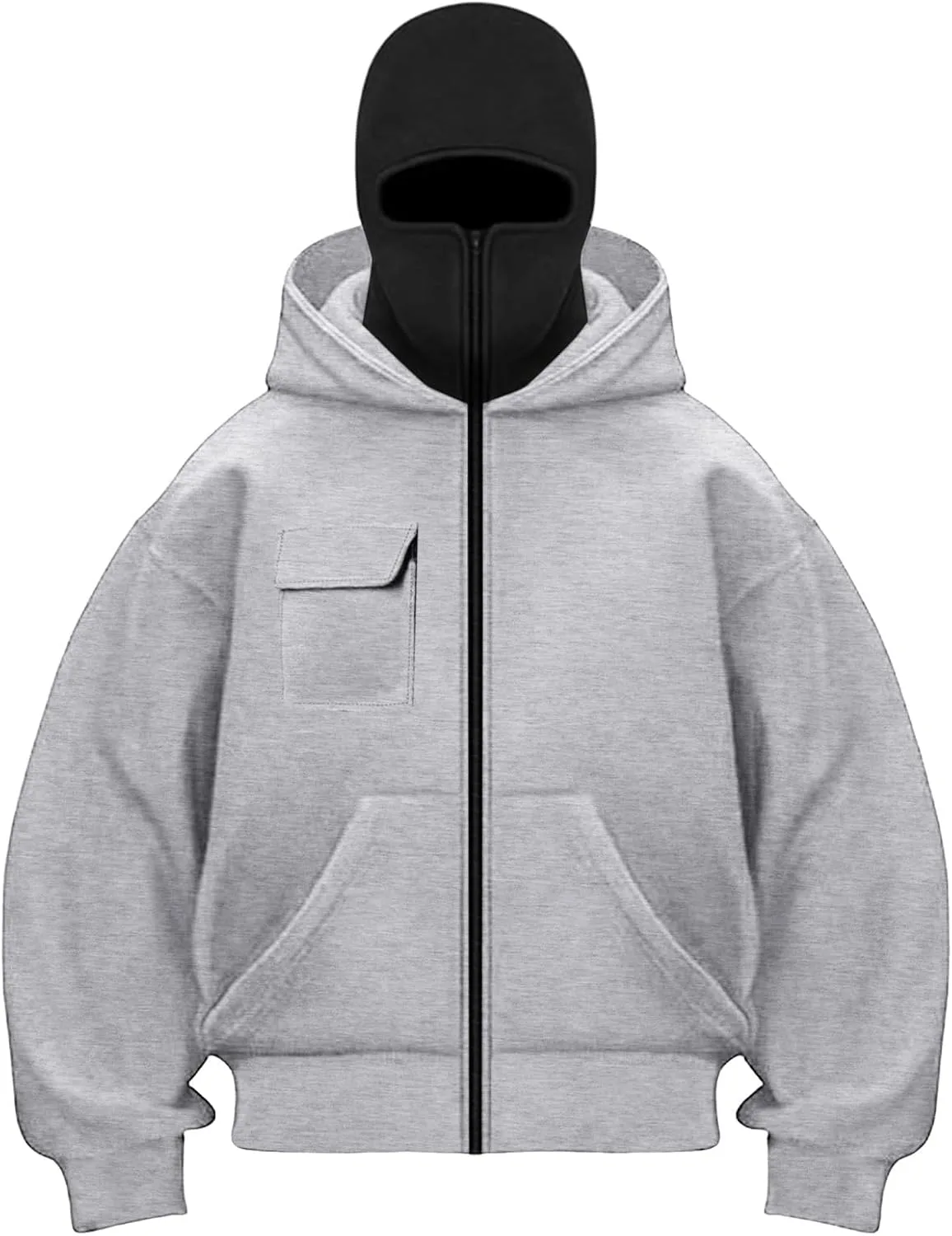 Балаклава худи унисекс с флисовой подкладкой и двойным капюшоном
Балаклава худи унисекс с флисовой подкладкой и двойным капюшоном