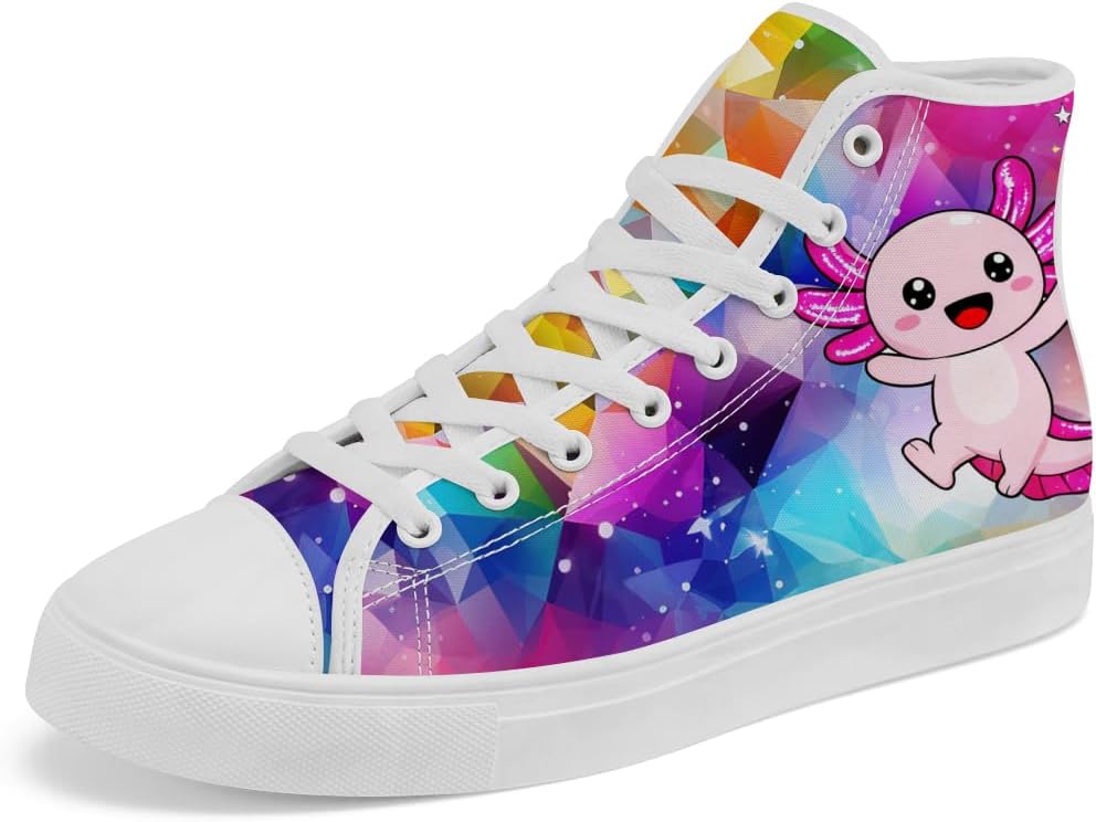 Мужские и женские высокие кеды Axolotl, высокие тканевые кроссовки на шнуровке, повседневная обувь, подарок для мужчин и женщин Chebing, 620 Rainbow
Мужские и женские высокие кеды Axolotl, высокие тканевые кроссовки на шнуровке, повседневная обувь, подарок для мужчин и женщин Chebing, 620 Rainbow