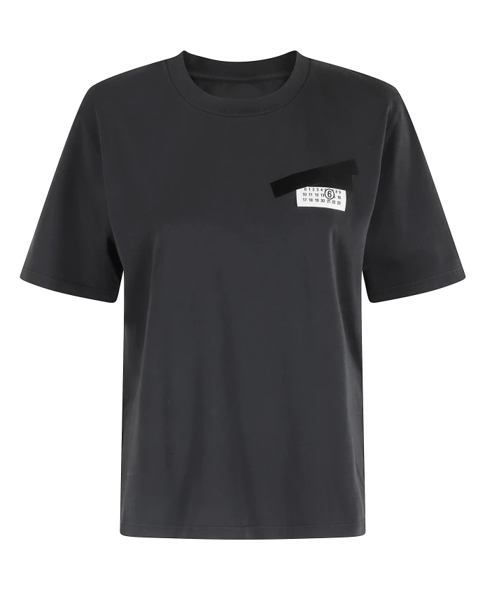 Белая хлопковая футболка с цифровым логотипом Mm6 Maison Margiela, черный
Белая хлопковая футболка с цифровым логотипом Mm6 Maison Margiela, черный