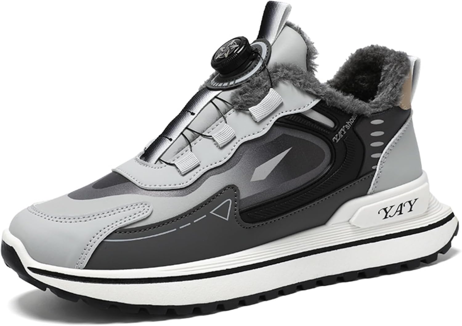 Мужские зимние кроссовки с флисовой подкладкой: застежка с быстрой регулировкой, сверхтеплая толстая подкладка, противоскользящая подошва- стильный современный дизайн для повседневной носки и активного отдыха в холодную погоду Khwfjas, серый
Мужские зимние кроссовки с флисовой подкладкой: застежка с быстрой регулировкой, сверхтеплая толстая подкладка, противоскользящая подошва- стильный современный дизайн для повседневной носки и активного отдыха в холодную погоду Khwfjas, серый