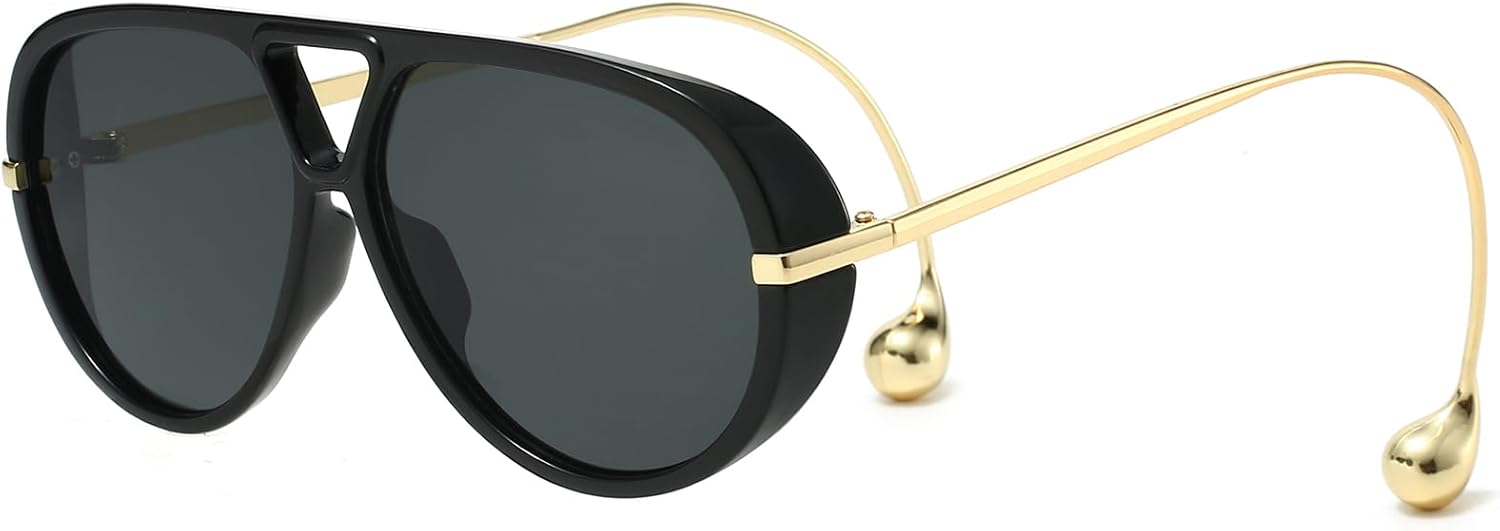 Солнцезащитные очки-пилот YAMEIZE большого размера для женщин и мужчин, в стиле ретро 70-х, с двойной перемычкой и серьгами-подставками, круглые, большие, с защитой от УФ-излучения UV400, Blackgrey
Солнцезащитные очки-пилот YAMEIZE большого размера для женщин и мужчин, в стиле ретро 70-х, с двойной перемычкой и серьгами-подставками, круглые, большие, с защитой от УФ-излучения UV400, Blackgrey