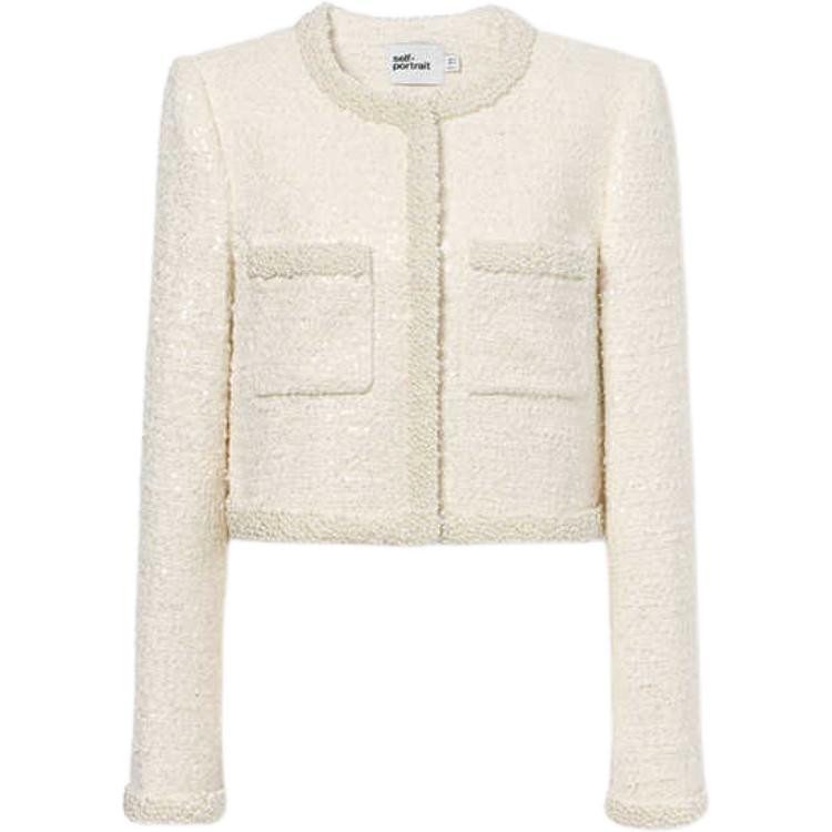 Self-portrait Жакет с отделкой из букли, Ivory White
Self-portrait Жакет с отделкой из букли, Ivory White