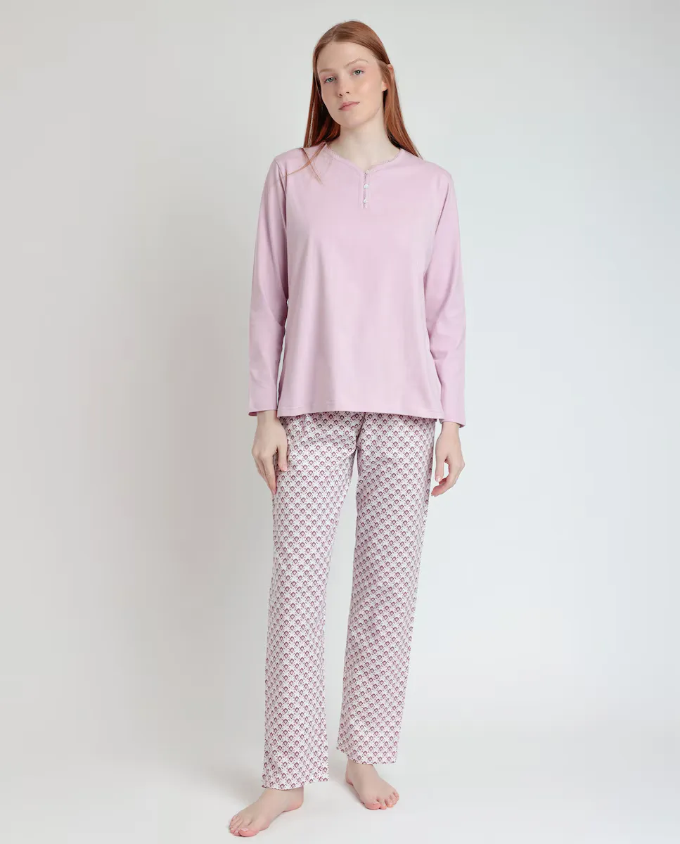 Женская короткая трикотажная пижама с принтом Admas, лиловый
Женская короткая трикотажная пижама с принтом Admas, лиловый