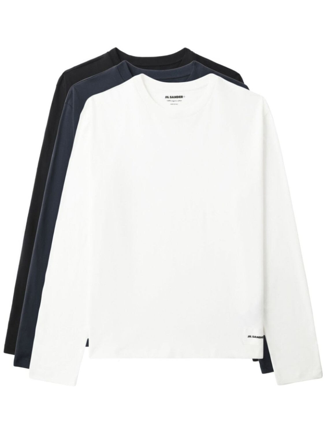 Jil Sander комплект из трех футболок с нашивкой-логотипом, синий
Jil Sander комплект из трех футболок с нашивкой-логотипом, синий