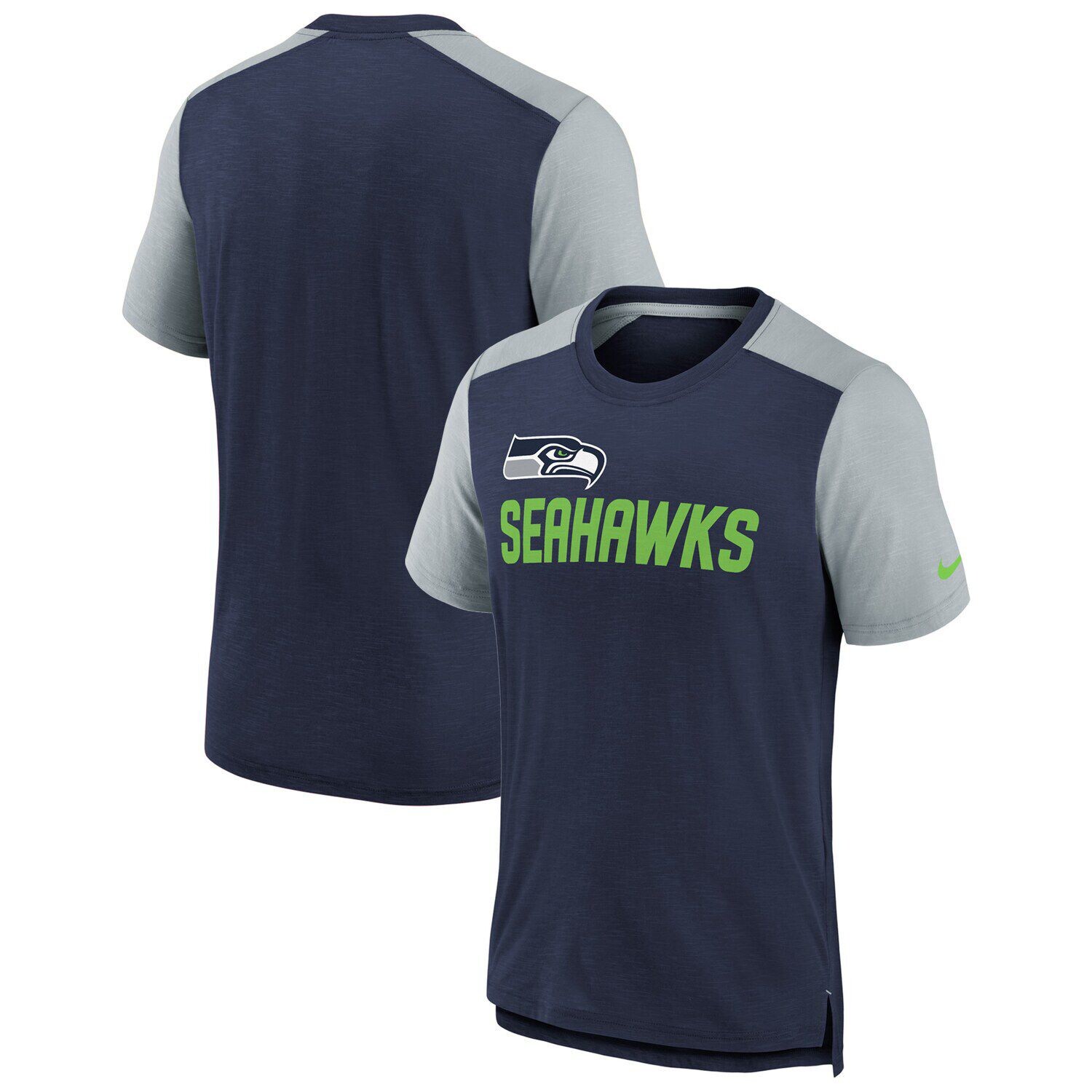 Молодежная футболка Nike Heathered College Navy/Heathered Grey Seattle Seahawks с названием команды с цветными блоками Nike
Молодежная футболка Nike Heathered College Navy/Heathered Grey Seattle Seahawks с названием команды с цветными блоками Nike