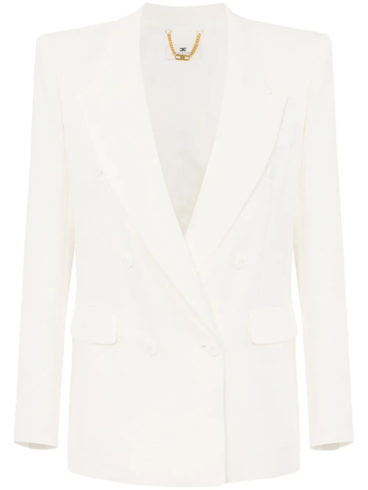 Двубортный пиджак Elisabetta Franchi, белый
Двубортный пиджак Elisabetta Franchi, белый