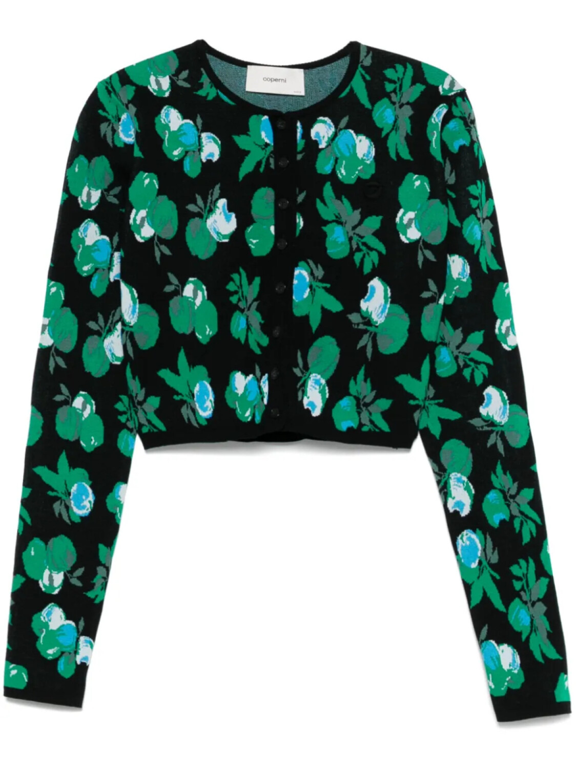 Coperni жаккардовый кардиган с цветочным узором, черный
Coperni жаккардовый кардиган с цветочным узором, черный