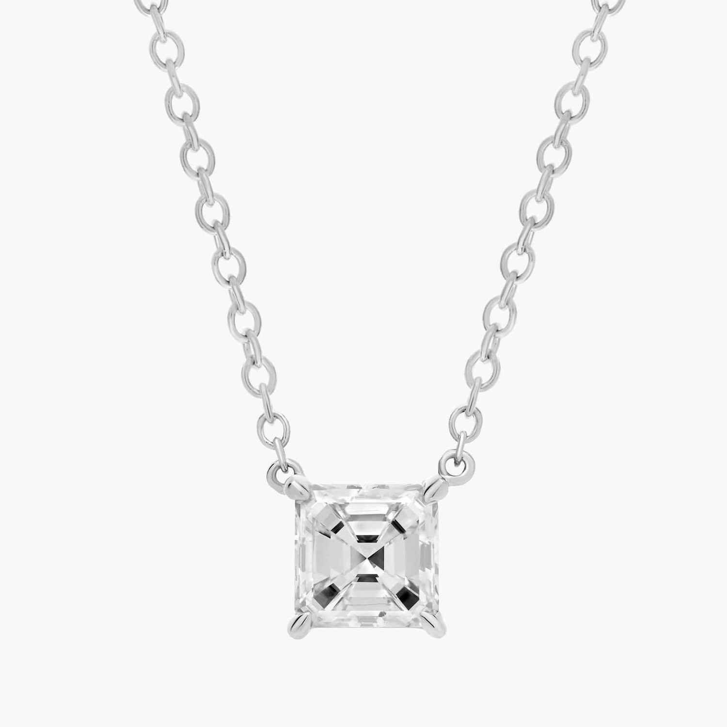 Подвеска с бриллиантом-солитером Asscher Cut из платины (3/4 карата, Tw. - HI / SI1-SI2) Blue Nile
Подвеска с бриллиантом-солитером Asscher Cut из платины (3/4 карата, Tw. - HI / SI1-SI2) Blue Nile