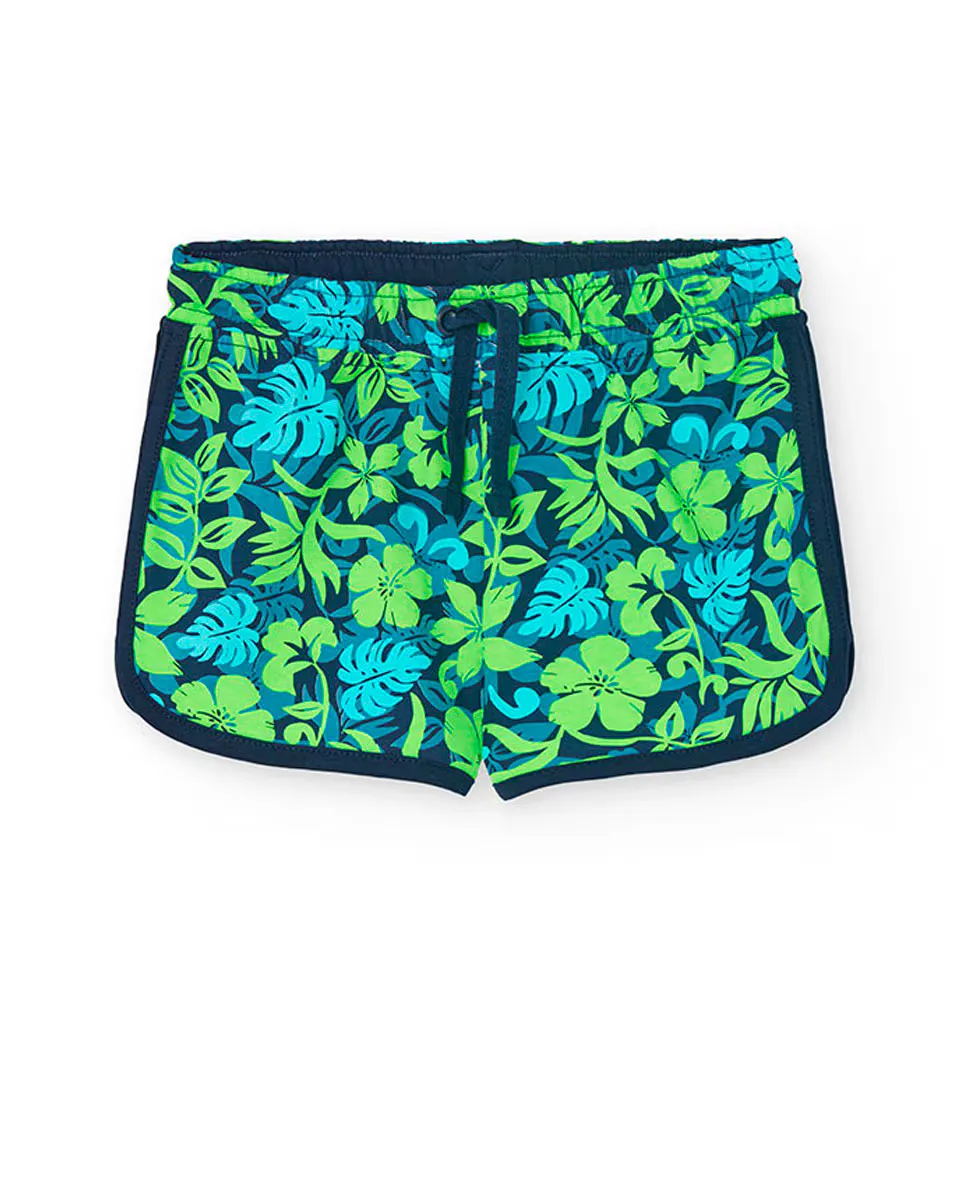 Шорты для малышей с цветочным принтом и кулиской Boboli, зеленый
Шорты для малышей с цветочным принтом и кулиской Boboli, зеленый