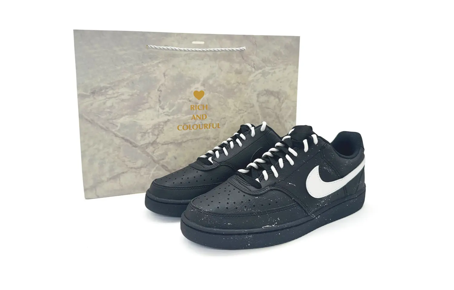 Nike Court Vision Low Abrasion Resistant Low top Skateboard Shoes Unisex Black White
Nike Court Vision Low Abrasion Resistant Low top Skateboard Shoes Unisex Black White