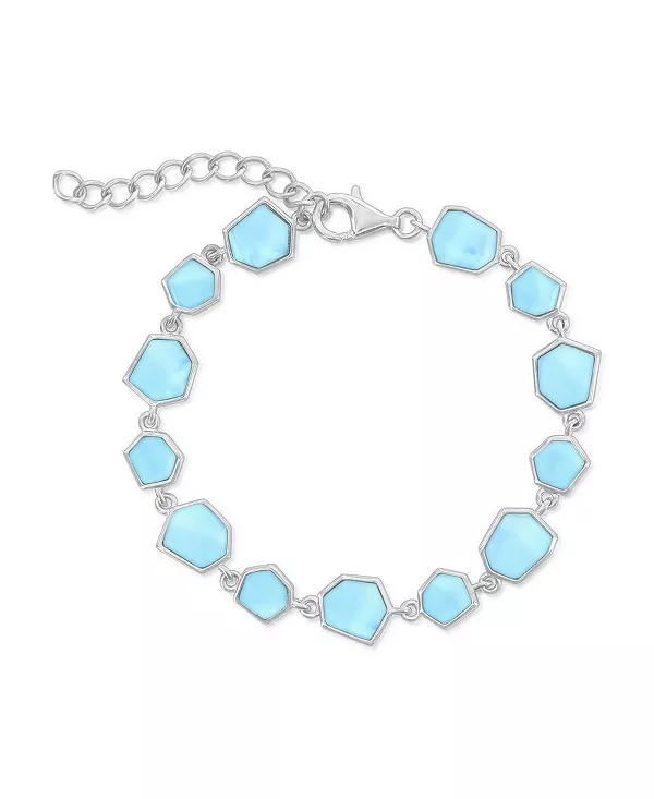 Браслет из стерлингового серебра с ларимаром Caribbean Treasures, blue
Браслет из стерлингового серебра с ларимаром Caribbean Treasures, blue