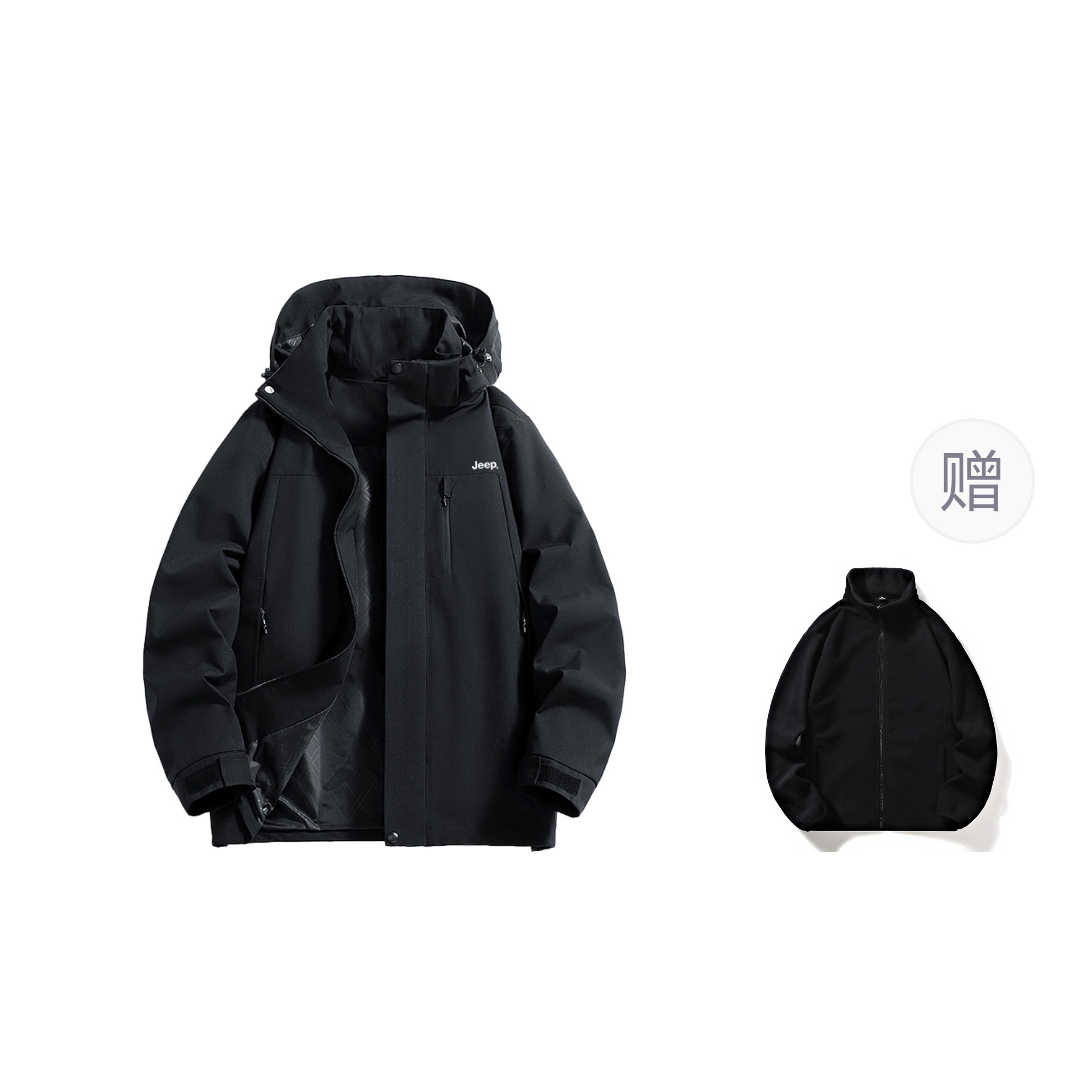 Jeep Куртка Unisex, Pure Black (with Liner)
Jeep Куртка Unisex, Pure Black (with Liner)