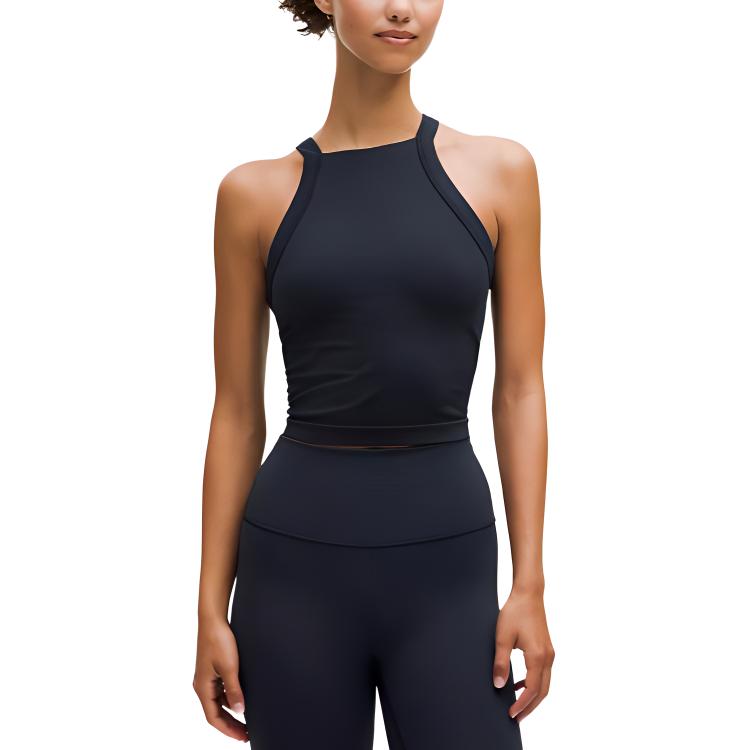 Бесшовный тренировочный топ Lululemon, черный
Бесшовный тренировочный топ Lululemon, черный