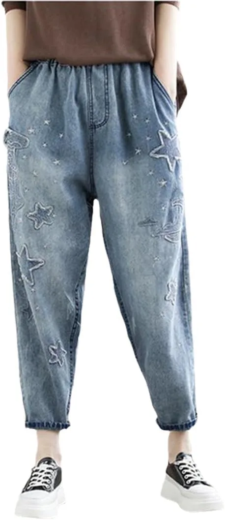 Женские джинсы Casual весенние винтажные стритвир с вышивкой
Женские джинсы Casual весенние винтажные стритвир с вышивкой