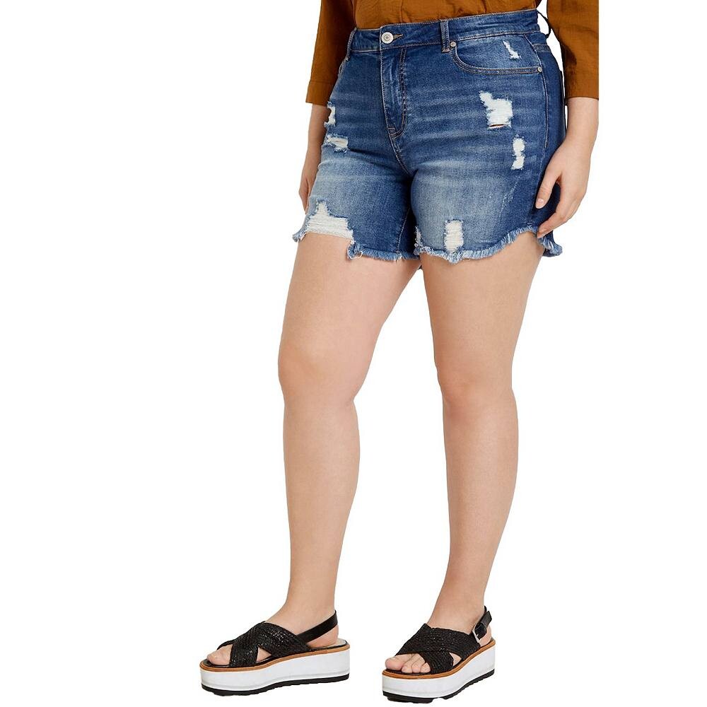 Женские потертые джинсовые шорты Eloquii больших размеров ELOQUII, цвет Medium Wash
Женские потертые джинсовые шорты Eloquii больших размеров ELOQUII, цвет Medium Wash