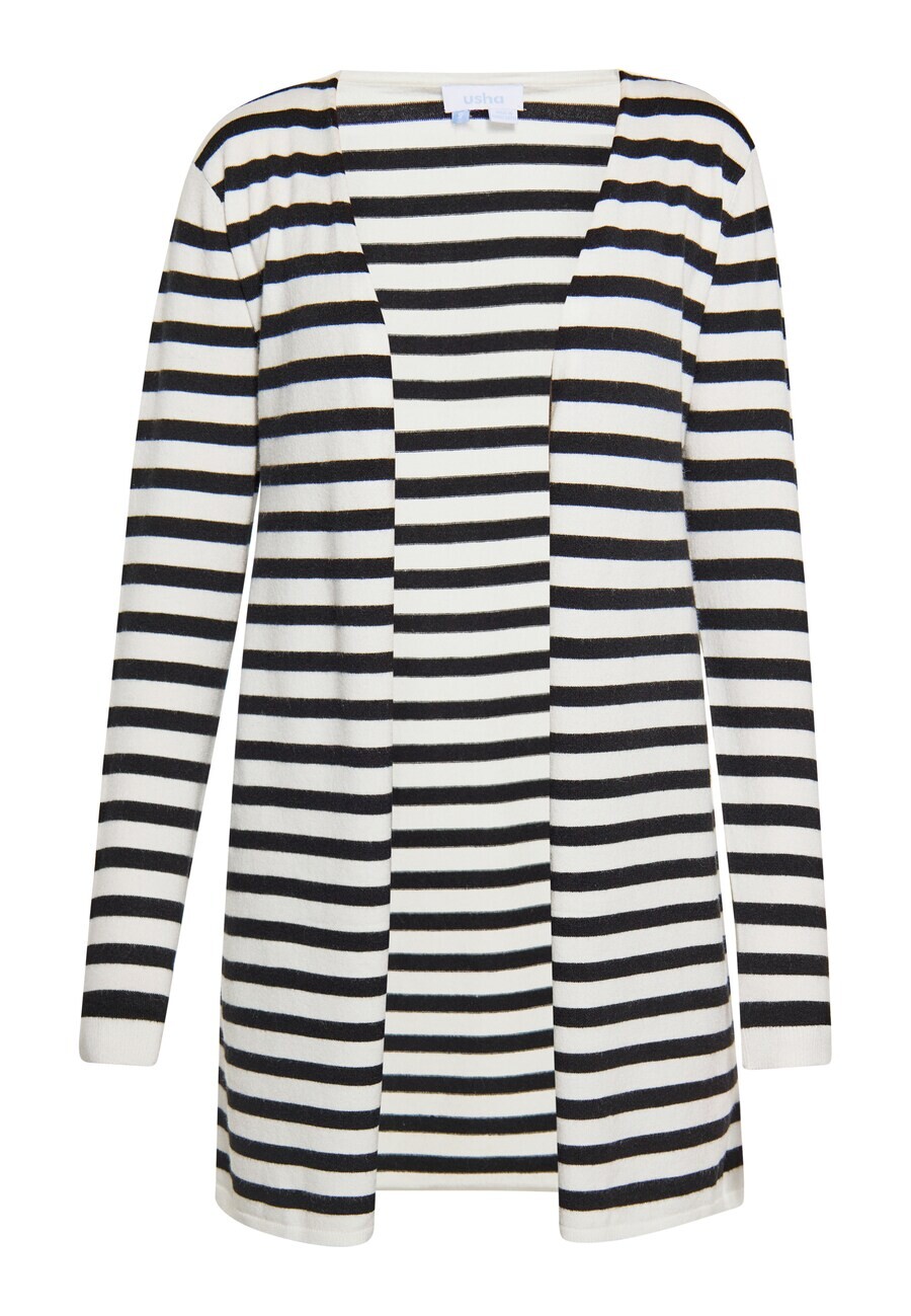 Вязаный кардиган usha BLUE LABEL Knit Cardigan, черный/белый
Вязаный кардиган usha BLUE LABEL Knit Cardigan, черный/белый