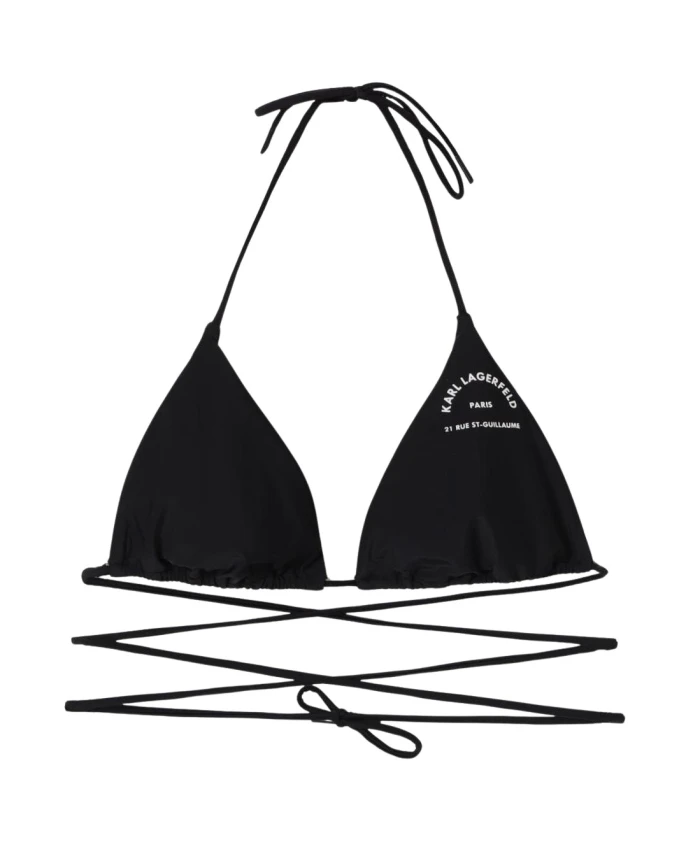 Треугольный верх от бикини с завязками Karl Lagerfeld, черный
Треугольный верх от бикини с завязками Karl Lagerfeld, черный
