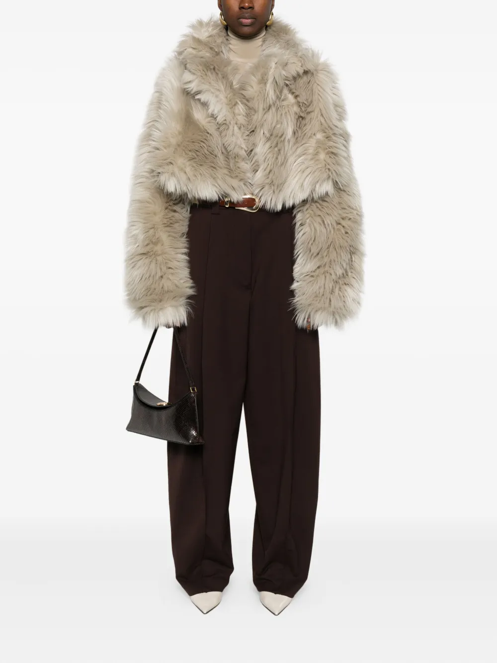 Укороченная куртка из искусственного меха THELATEST, нейтральный 
Укороченная куртка из искусственного меха THELATEST, нейтральный