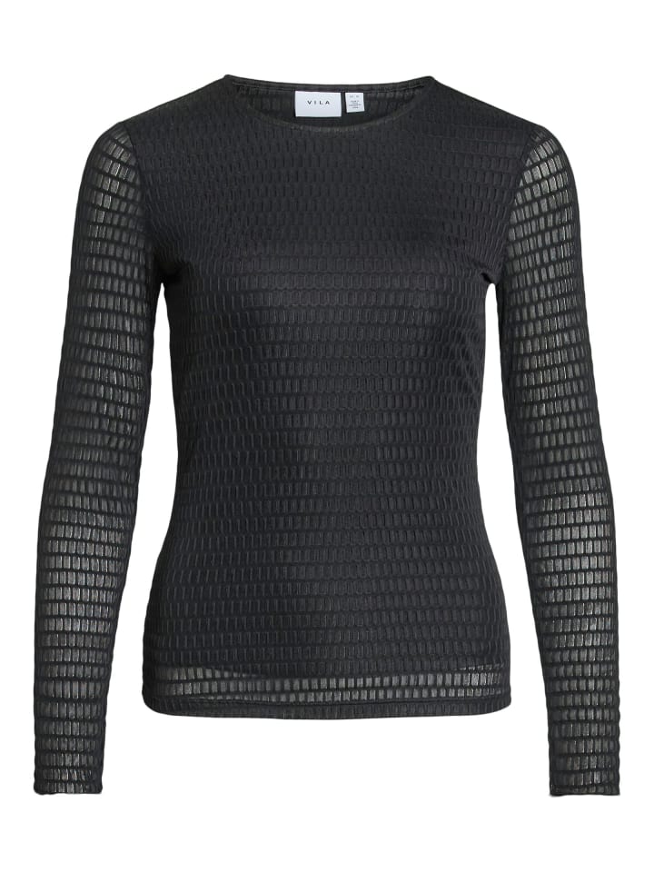 Модная рубашка с длинными рукавами, узором в горошек и круглым вырезом черного цвета. Vila
Модная рубашка с длинными рукавами, узором в горошек и круглым вырезом черного цвета. Vila