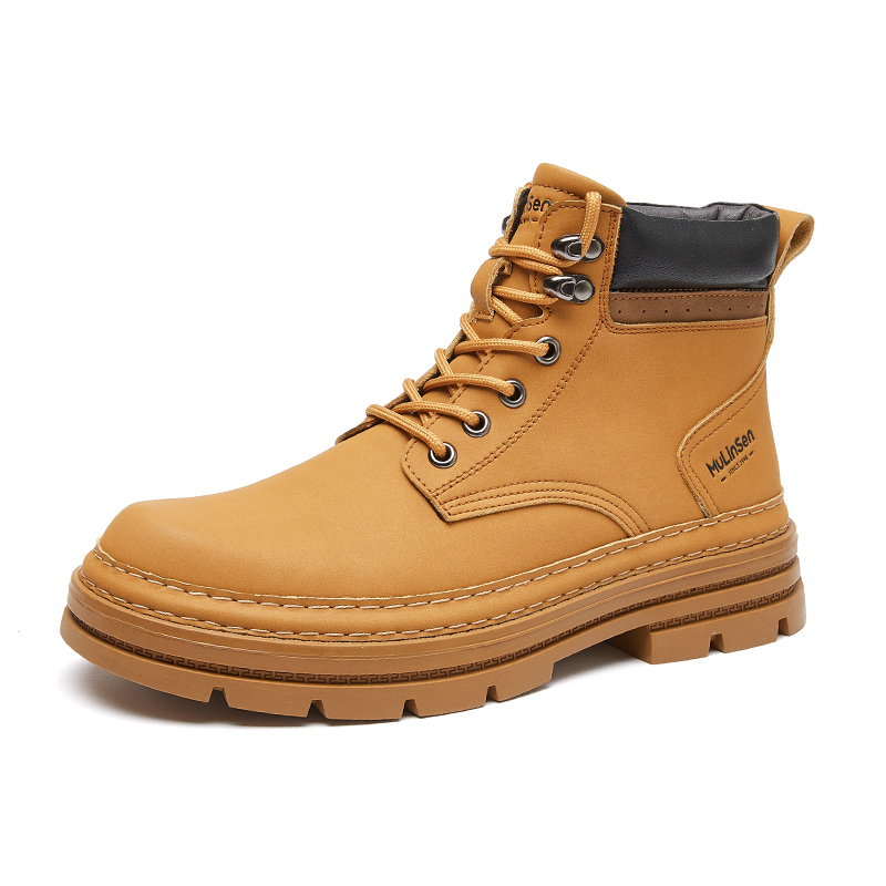 Mulinsen Большие желтые ботинки, короткие мужские ботинки Martin
Mulinsen Большие желтые ботинки, короткие мужские ботинки Martin