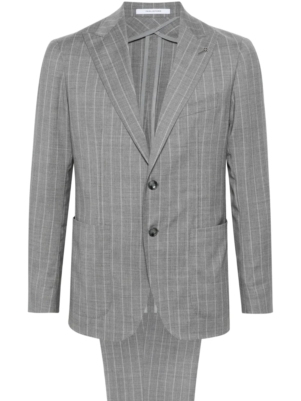 Шерстяной костюм с однобортным пиджаком TAGLIATORE, серый
Шерстяной костюм с однобортным пиджаком TAGLIATORE, серый