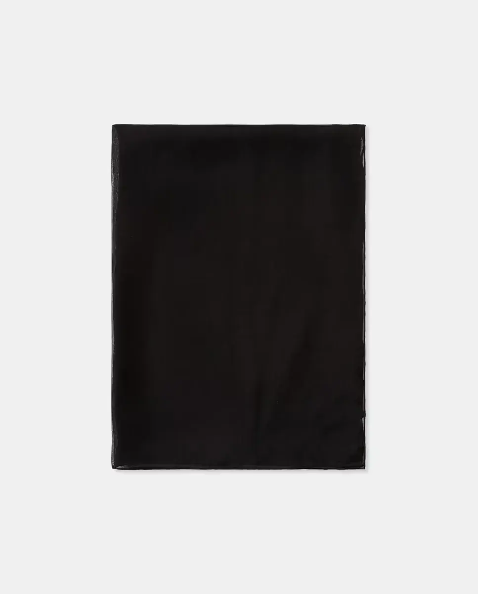 Праздничный шарф из простого шелкового шифона Latouche, черный
Праздничный шарф из простого шелкового шифона Latouche, черный