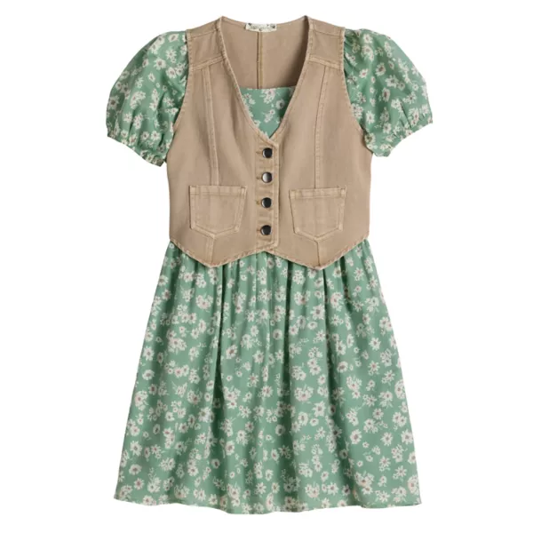 Девочки 7-16 лет комплект из жилета в стиле вестерн и платья-бэби долл с квадратным вырезом в обычных и плюс размерах Knit Works, зеленый
Девочки 7-16 лет комплект из жилета в стиле вестерн и платья-бэби долл с квадратным вырезом в обычных и плюс размерах Knit Works, зеленый