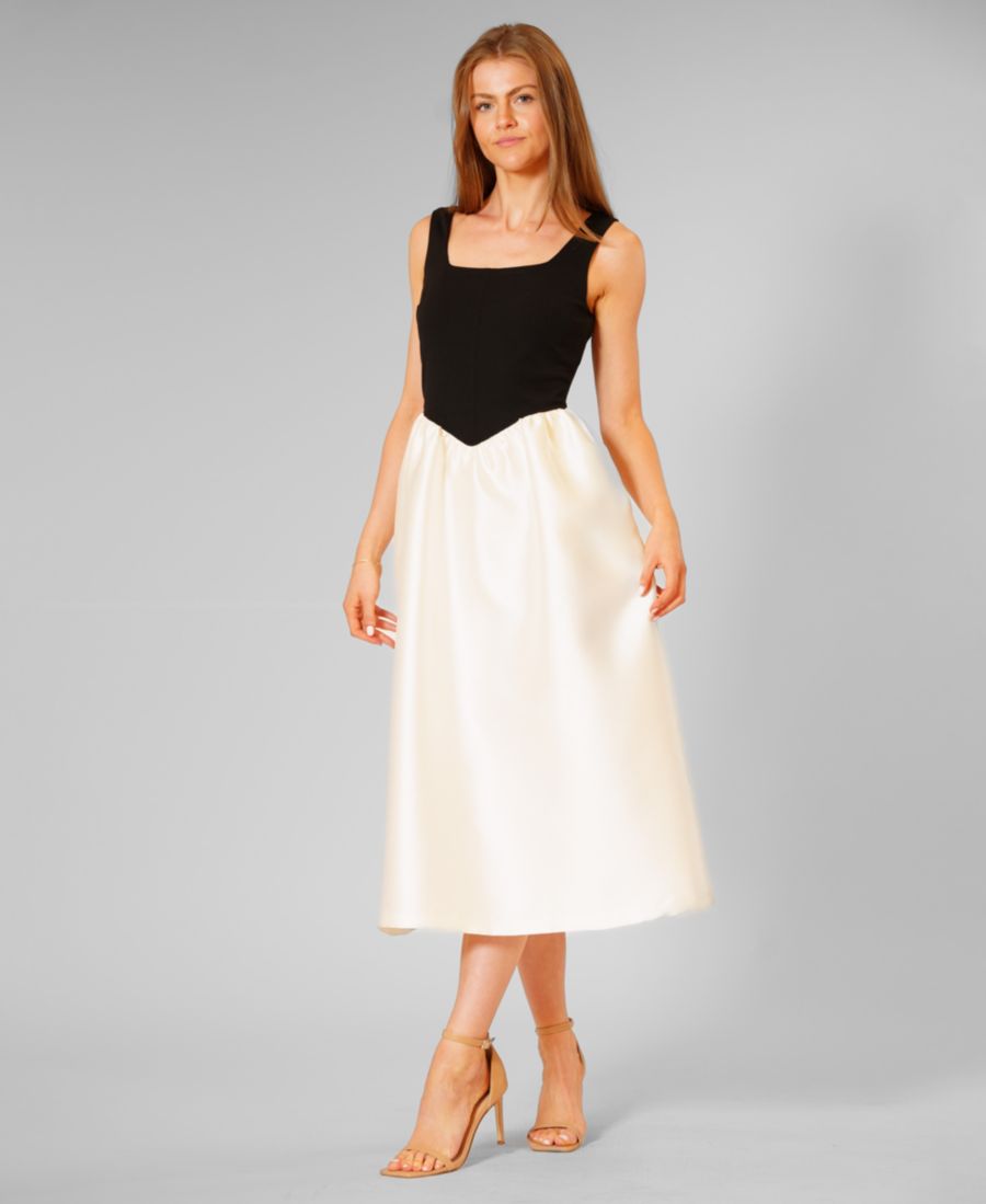 Женское платье без рукавов с квадратным вырезом julia jordan, Black/Ivory
Женское платье без рукавов с квадратным вырезом julia jordan, Black/Ivory