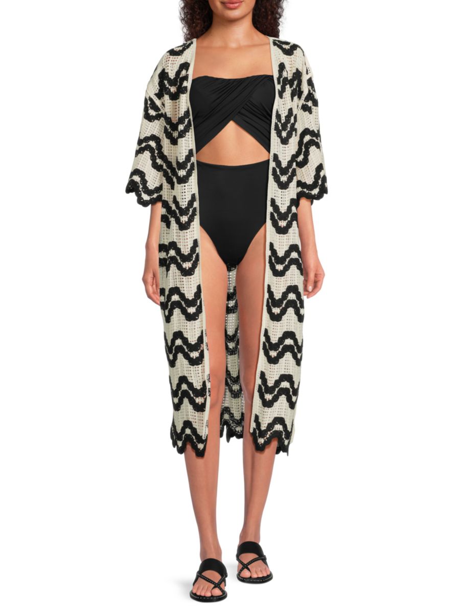 Вязаный крючком кардиган с волнистым узором Летний бриз Area Stars, черный
Вязаный крючком кардиган с волнистым узором Летний бриз Area Stars, черный