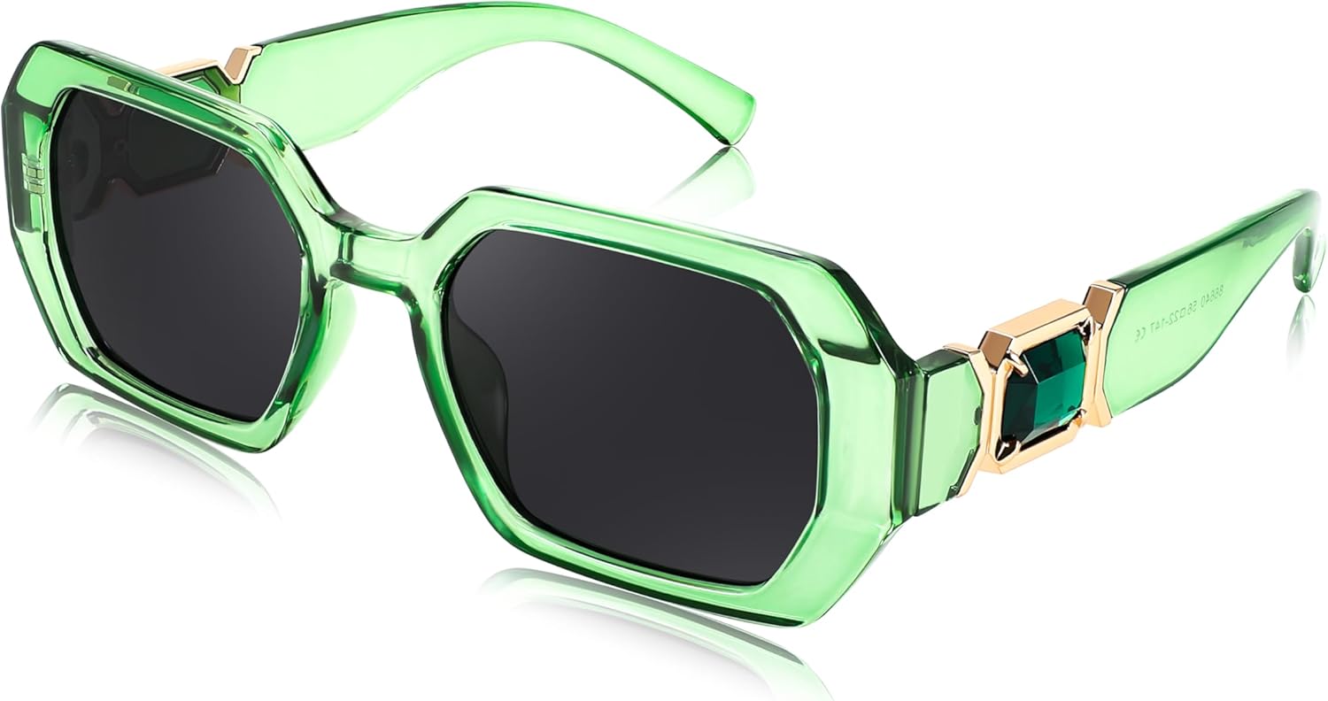 Солнцезащитные очки FEISEDY Retro Rectangle для женщин и мужчин, классическая квадратная оправа со стразами, дизайнерские, Polygon, защита от ультрафиолета UV400, артикул B0047, Green-black
Солнцезащитные очки FEISEDY Retro Rectangle для женщин и мужчин, классическая квадратная оправа со стразами, дизайнерские, Polygon, защита от ультрафиолета UV400, артикул B0047, Green-black