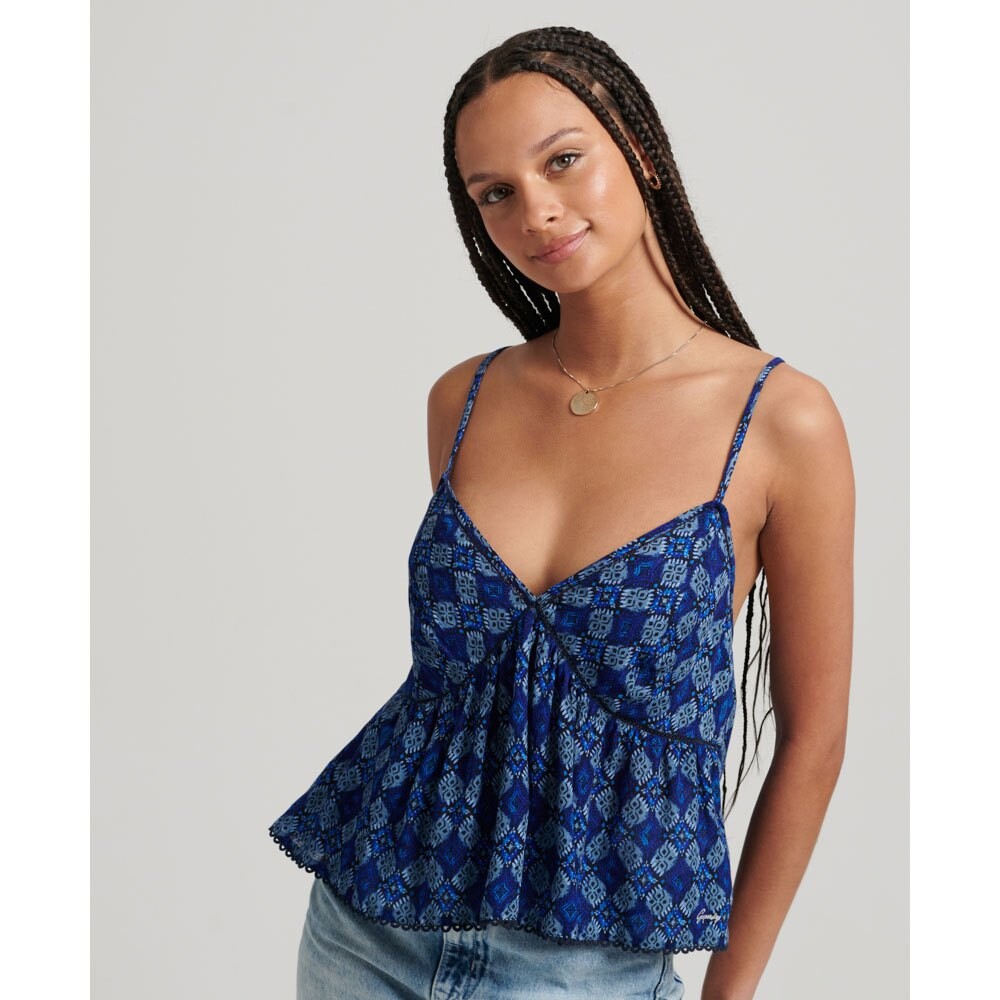 Топ на бретельках Superdry Vintage Tiered, синий
Топ на бретельках Superdry Vintage Tiered, синий